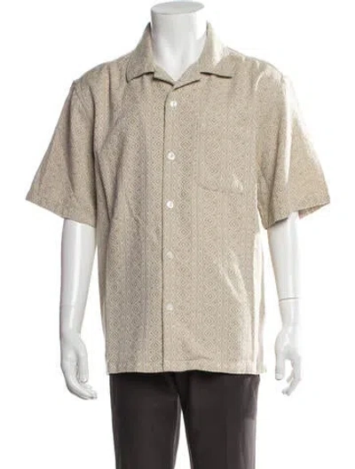 Pre-owned Aimé Leon Dore Patterned Short Sleeve Shirt In Neutrals