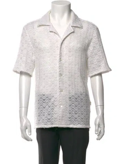 Pre-owned Aimé Leon Dore Patterned Short Sleeve Shirt In White