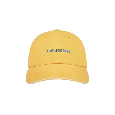 Pre-owned Aimé Leon Dore Pigment Dyed Washed Cotton Cap 'golden Rod' | Yellow | Men's Size Onesize