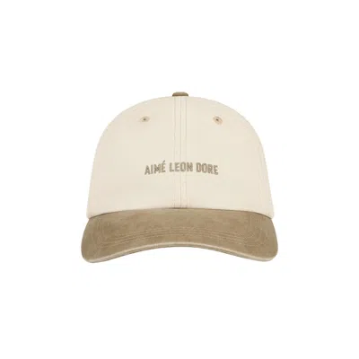 Pre-owned Aimé Leon Dore Pigment Dyed Washed Cotton Cap 'pristine / Plaza Taupe' | White | Men's Size Onesize