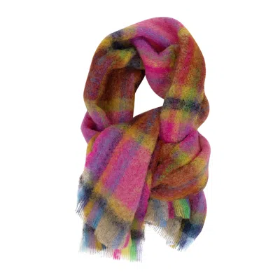Aimé Leon Dore Pink Plaid Mohair Scarf