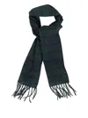 Aimé Leon Dore Plaid Fringed Scarf In Black