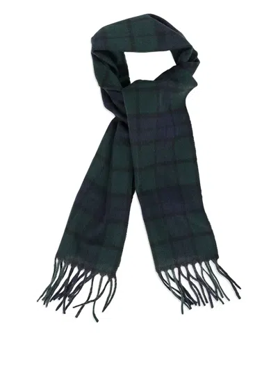 Aimé Leon Dore Plaid Fringed Scarf In Black
