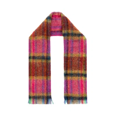 Pre-owned Aimé Leon Dore Plaid Mohair Scarf 'pink' | Men's Size Onesize