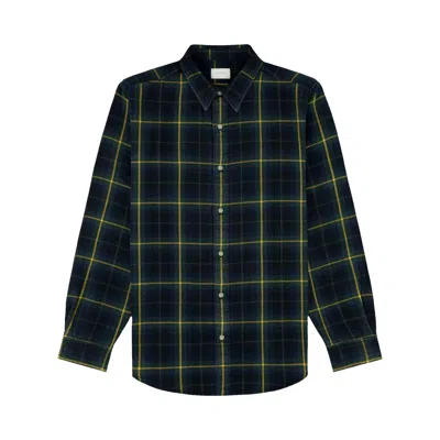 Pre-owned Aimé Leon Dore Plaid Overshirt 'navy Plaid' | Blue | Men's Size Xl