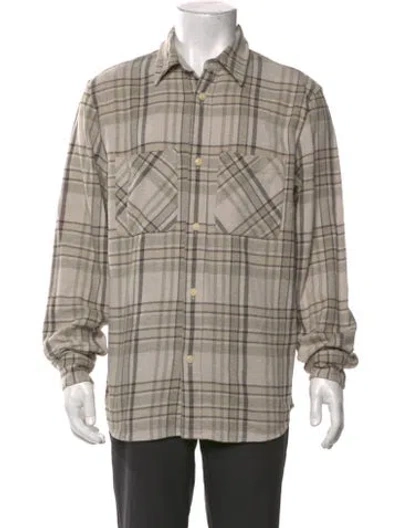 Pre-owned Aimé Leon Dore Plaid Print Long Sleeve Shirt In Neutral