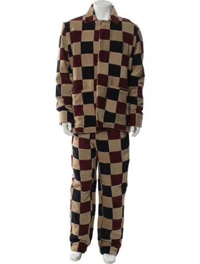 Pre-owned Aimé Leon Dore Plaid Print Two-piece Blazer In Neutral