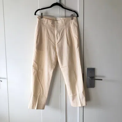 Pre-owned Aimé Leon Dore Pleated Trousers In Cream