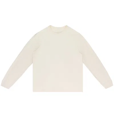 Pre-owned Aimé Leon Dore Pointelle Long-sleeve T-shirt 'pristine' | Cream | Men's Size Xxl In White