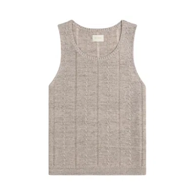 Pre-owned Aimé Leon Dore Pointelle Tank Top 'natural' | Cream | Women's Size S In White