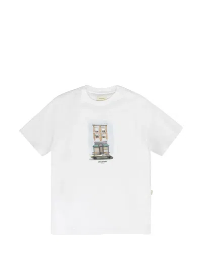 Aimé Leon Dore Porsche On Mulberry T-shirt In White