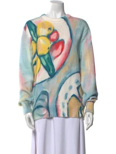 Pre-owned Aimé Leon Dore Printed Crew Neck Sweater In Multi