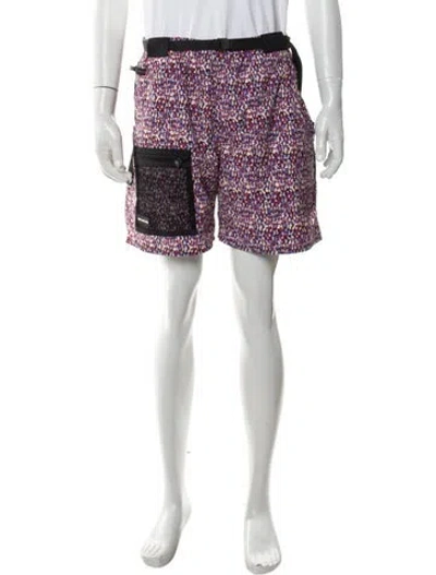 Pre-owned Aimé Leon Dore Printed Jogger Shorts In Blue