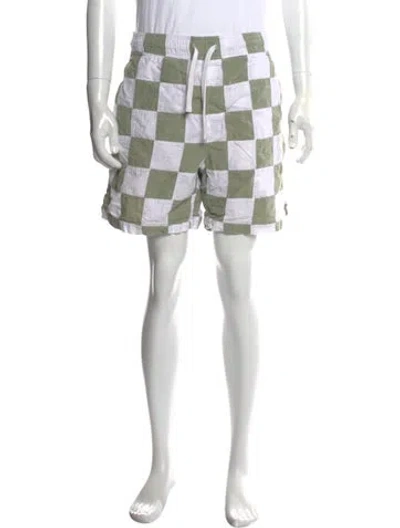 Pre-owned Aimé Leon Dore Printed Jogger Shorts In Green