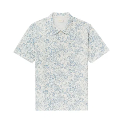 Pre-owned Aimé Leon Dore Printed Piqué Polo 'blue Floral' | Multi-color | Men's Size Xl