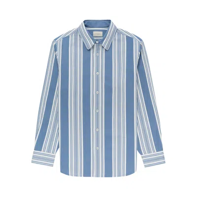 Pre-owned Aimé Leon Dore Printed Stripe Shirt 'blue Stripes' | Multi-color | Men's Size Xs