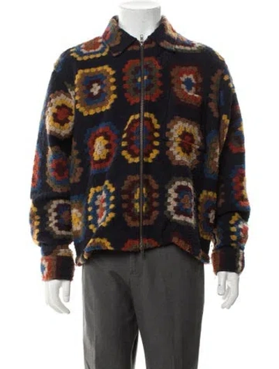 Pre-owned Aimé Leon Dore Printed Trucker Jacket In Blue