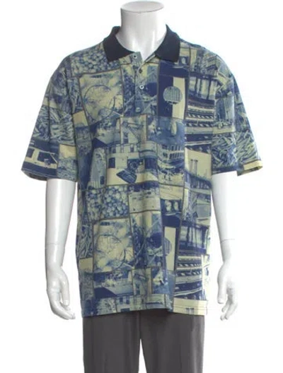 Pre-owned Aimé Leon Dore Printed V-neck Polo Shirt In Multi