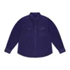 Aimé Leon Dore Purple Fleece Button-down Shirt In Purple