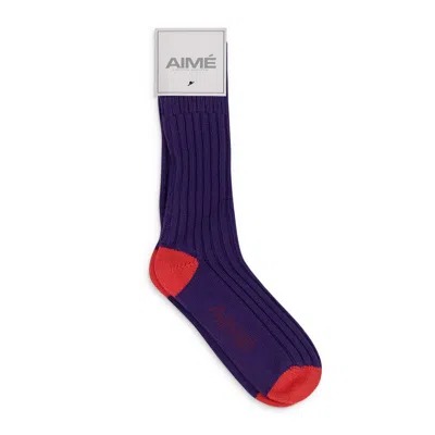 Aimé Leon Dore Purple New Balance Heavyweight Socks