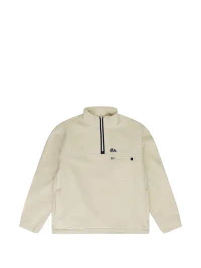 Aimé Leon Dore Quarter-zip Fleece Sweater In Neutral