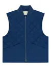 Aimé Leon Dore Quilted Diamond-pattern Gilet In Blue