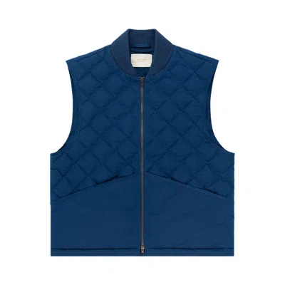 Pre-owned Aimé Leon Dore Quilted Vest 'royal Blue' | Men's Size S