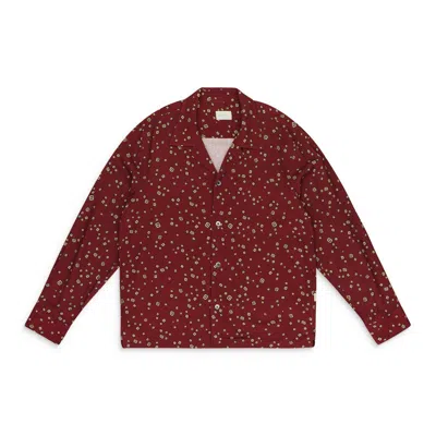 Aimé Leon Dore Red Long-sleeve Twill Button-down Shirt