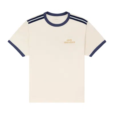 Pre-owned Aimé Leon Dore Retro Ringer Tee 'bone' | Cream | Men's Size L In White