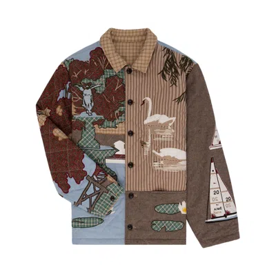 Pre-owned Aimé Leon Dore Reversible Uptown Patchwork Jacket 'multicolor' | Multi-color | Men's Size Xs