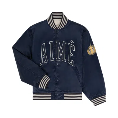 Pre-owned Aimé Leon Dore Reversible Varsity Jacket 'navy' | Multi-color | Men's Size M