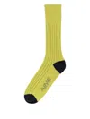 Aimé Leon Dore Ribbed Crew Socks In Yellow