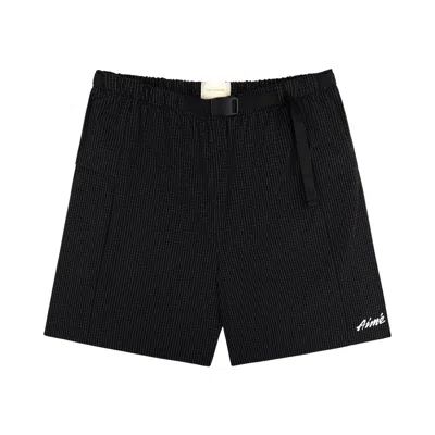 Pre-owned Aimé Leon Dore Ripstop Nylon Wave Short 'jet Black' | Men's Size L