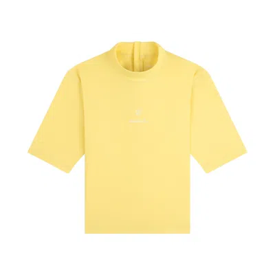 Pre-owned Aimé Leon Dore Short Sleeve Crest Rash Guard 'snapdragon' | Yellow | Women's Size Xl