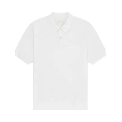 Pre-owned Aimé Leon Dore Short-sleeve Knit Polo 'bright White' | Men's Size Xs