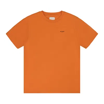 Pre-owned Aimé Leon Dore Short-sleeve Micro Din Logo Tee 'mandarin Orange' | Men's Size S