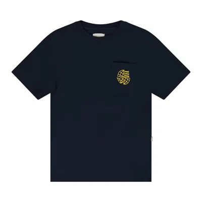 Pre-owned Aimé Leon Dore Short-sleeve World Peace Tee 'navy Blazer' | Blue | Men's Size Xs