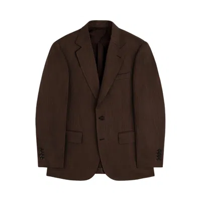 Pre-owned Aimé Leon Dore Single-breasted Linen Blend Suit Jacket 'brown' | Men's Size 44