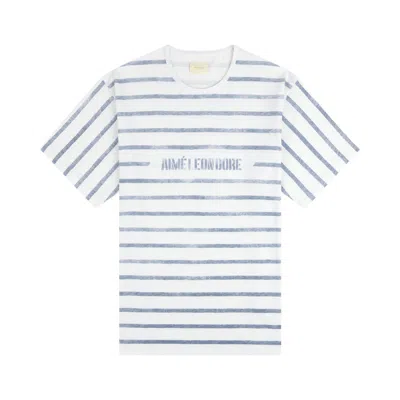 Pre-owned Aimé Leon Dore Slub Beach Tee 'vintage Indigo' | Blue | Men's Size M