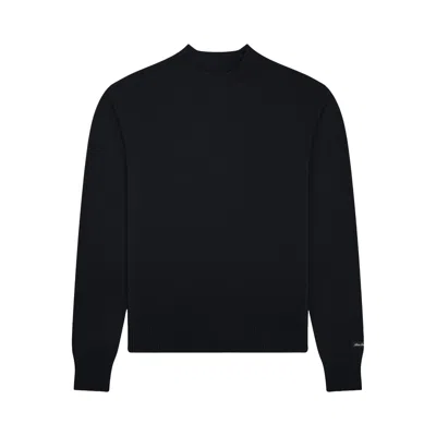 Pre-owned Aimé Leon Dore Slub Merino Mockneck Sweater 'jet Black' | Men's Size M
