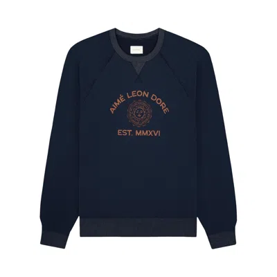 Pre-owned Aimé Leon Dore Souvenir Crewneck Sweatshirt 'sky Captain' | Blue | Men's Size L
