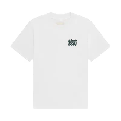 Pre-owned Aimé Leon Dore Stacked Logo Tee 'bright White'