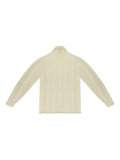 AIMÉ LEON DORE STADIUM ARAN "WHITE" JUMPER