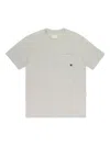 Aimé Leon Dore Off-white Crest Pocket T-shirt In Gray