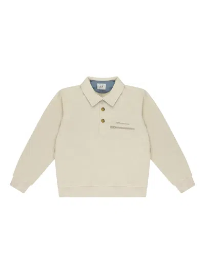 AIMÉ LEON DORE STADIUM FLEECE "WHITE" POLO SHIRT