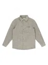Aimé Leon Dore Cream Merino Wool Button-down Shirt In Gray