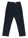 Aimé Leon Dore Navy Plaid Nylon Trousers In Blue