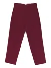 Aimé Leon Dore Brown Garment Dyed Double Pleated Pants In Burgundy