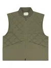 Aimé Leon Dore Green Nylon Quilted Vest In Green