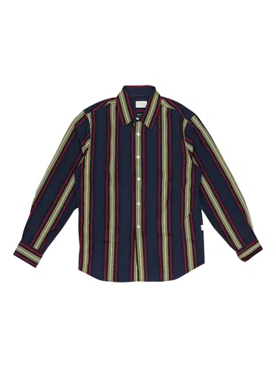 AIMÉ LEON DORE STADIUM STRIPED "NAVY BLUE" SHIRT